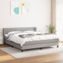 Cama box spring con colchón tela gris claro 160x200 cm de , Camas y somieres - Ref: Foro24-3126413, Precio: 510,70 €, Descuen...
