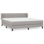 Cama box spring con colchón tela gris claro 160x200 cm de , Camas y somieres - Ref: Foro24-3126413, Precio: 510,70 €, Descuen...