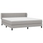 Cama box spring con colchón tela gris claro 160x200 cm de , Camas y somieres - Ref: Foro24-3126413, Precio: 510,70 €, Descuen...