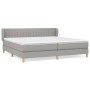 Cama box spring con colchón tela gris claro 200x200 cm de , Camas y somieres - Ref: Foro24-3126989, Precio: 581,30 €, Descuen...