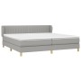 Cama box spring con colchón tela gris claro 200x200 cm de , Camas y somieres - Ref: Foro24-3126989, Precio: 581,30 €, Descuen...