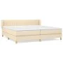 Box spring bed with cream fabric mattress 200x200 cm by , Beds and slatted bases - Ref: Foro24-3126994, Price: 572,25 €, Disc...