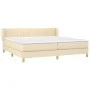 Box spring bed with cream fabric mattress 200x200 cm by , Beds and slatted bases - Ref: Foro24-3126994, Price: 572,25 €, Disc...