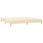 Box spring bed with cream fabric mattress 200x200 cm by , Beds and slatted bases - Ref: Foro24-3126994, Price: 572,25 €, Disc...