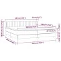 Box spring bed with cream fabric mattress 200x200 cm by , Beds and slatted bases - Ref: Foro24-3126994, Price: 572,25 €, Disc...