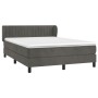 Cama box spring con colchón terciopelo gris oscuro 140x200 cm de , Camas y somieres - Ref: Foro24-3127614, Precio: 445,15 €, ...