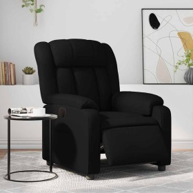 Sillón reclinable eléctrico de cuero sintético negro en Sillones | Comprar online en Foru.es
