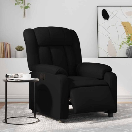 Sillón reclinable eléctrico de cuero sintético negro en Sillones | Comprar online en Foru.es