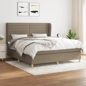 Cama box spring con colchón tela gris taupe 160x200 cm de , Camas y somieres - Ref: Foro24-3128617, Precio: 606,78 €, Descuen...