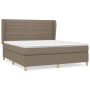 Cama box spring con colchón tela gris taupe 160x200 cm de , Camas y somieres - Ref: Foro24-3128617, Precio: 626,30 €, Descuen...