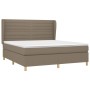 Cama box spring con colchón tela gris taupe 160x200 cm de , Camas y somieres - Ref: Foro24-3128617, Precio: 626,30 €, Descuen...