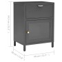 Mesita de noche gris antracita acero y vidrio 40x30x54,5 cm de vidaXL, Mesitas de noche - Ref: Foro24-336054, Precio: 97,53 €...