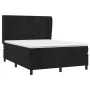Box spring bed with black velvet mattress 140x200 cm by , Beds and slatted bases - Ref: Foro24-3129335, Price: 470,69 €, Disc...
