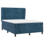 Cama box spring con colchón terciopelo azul oscuro 140x200 cm de , Camas y somieres - Ref: Foro24-3129337, Precio: 528,29 €, ...