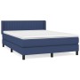 Cama box spring con colchón tela azul 140x190 cm de , Camas y somieres - Ref: Foro24-3129871, Precio: 459,39 €, Descuento: %