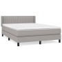 Cama box spring con colchón tela gris claro 140x200 cm de , Camas y somieres - Ref: Foro24-3129873, Precio: 436,34 €, Descuen...