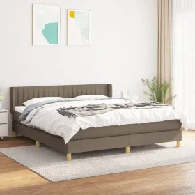 Boxspringbett mit taupegrauer Stoffmatratze 160x200 cm von , Betten und Lattenroste - Ref: Foro24-3130445, Preis: 503,52 €, R...