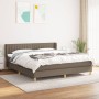 Cama box spring con colchón tela gris taupe 160x200 cm de , Camas y somieres - Ref: Foro24-3130445, Precio: 516,92 €, Descuen...