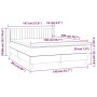 Cama box spring con colchón terciopelo gris claro 140x200 cm de , Camas y somieres - Ref: Foro24-3131081, Precio: 466,64 €, D...