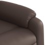 Sillón reclinable eléctrico de cuero sintético marrón en Sillones | Comprar online en Foru.es
