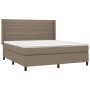 Cama box spring con colchón tela gris taupe 160x200 cm de , Camas y somieres - Ref: Foro24-3131525, Precio: 618,08 €, Descuen...