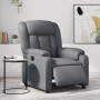 Sillón reclinable eléctrico de cuero sintético gris en Sillones | Comprar online en Foru.es