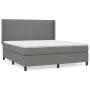 Box spring bed with dark gray fabric mattress 160x200 cm by , Beds and slatted bases - Ref: Foro24-3131602, Price: 574,35 €, ...