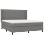 Box spring bed with dark gray fabric mattress 160x200 cm by , Beds and slatted bases - Ref: Foro24-3131602, Price: 574,35 €, ...