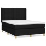 Cama box spring con colchón tela negro 140x190 cm de , Camas y somieres - Ref: Foro24-3132147, Precio: 472,15 €, Descuento: %