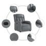 Sillón reclinable eléctrico de cuero sintético gris en Sillones | Comprar online en Foru.es