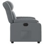 Sillón reclinable eléctrico de cuero sintético gris en Sillones | Comprar online en Foru.es