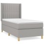Cama box spring con colchón tela gris claro 80x200 cm de , Camas y somieres - Ref: Foro24-3132105, Precio: 321,13 €, Descuent...