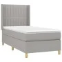 Box spring bed with light gray fabric mattress 80x200 cm by , Beds and slatted bases - Ref: Foro24-3132105, Price: 314,81 €, ...