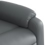 Sillón reclinable eléctrico de cuero sintético gris en Sillones | Comprar online en Foru.es