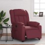 Sillón reclinable eléctrico de cuero sintético rojo tinto en Sillones | Comprar online en Foru.es
