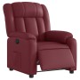Sillón reclinable eléctrico de cuero sintético rojo tinto en Sillones | Comprar online en Foru.es