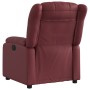 Sillón reclinable eléctrico de cuero sintético rojo tinto en Sillones | Comprar online en Foru.es