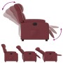 Sillón reclinable eléctrico de cuero sintético rojo tinto en Sillones | Comprar online en Foru.es