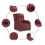 Sillón reclinable eléctrico de cuero sintético rojo tinto en Sillones | Comprar online en Foru.es