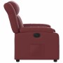 Sillón reclinable eléctrico de cuero sintético rojo tinto en Sillones | Comprar online en Foru.es