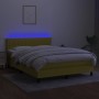 Cama box spring colchón y luces LED tela azul 140x200 cm de , Camas y somieres - Ref: Foro24-3133323, Precio: 444,54 €, Descu...