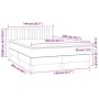 Cama box spring colchón y luces LED tela azul 140x200 cm de , Camas y somieres - Ref: Foro24-3133323, Precio: 444,54 €, Descu...