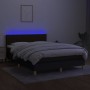 Cama box spring colchón y luces LED tela negro 140x190 cm de , Camas y somieres - Ref: Foro24-3133871, Precio: 448,04 €, Desc...