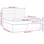 Cama box spring colchón y luces LED tela gris oscuro 160x200 cm de , Camas y somieres - Ref: Foro24-3134966, Precio: 583,20 €...