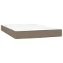Box spring bed with mattress and LED taupe gray fabric 120x200 cm by , Beds and slatted bases - Ref: Foro24-3135025, Price: 4...
