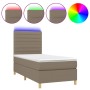 Cama box spring colchón y luces LED gris taupe 80x200 cm de , Camas y somieres - Ref: Foro24-3135473, Precio: 351,69 €, Descu...