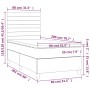 Cama box spring colchón y luces LED gris taupe 80x200 cm de , Camas y somieres - Ref: Foro24-3135473, Precio: 351,69 €, Descu...