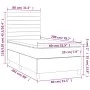 Boxspringbettmatratze und LED-Leuchten aus schwarzem Stoff 80x200 cm von , Betten und Lattenroste - Ref: Foro24-3135471, Prei...