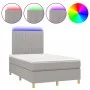 Boxspringbett mit Stoffmatratze und hellgrauer LED 120x200 cm von , Betten und Lattenroste - Ref: Foro24-3135581, Preis: 414,...