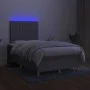 Boxspringbett mit Stoffmatratze und hellgrauer LED 120x200 cm von , Betten und Lattenroste - Ref: Foro24-3135581, Preis: 414,...